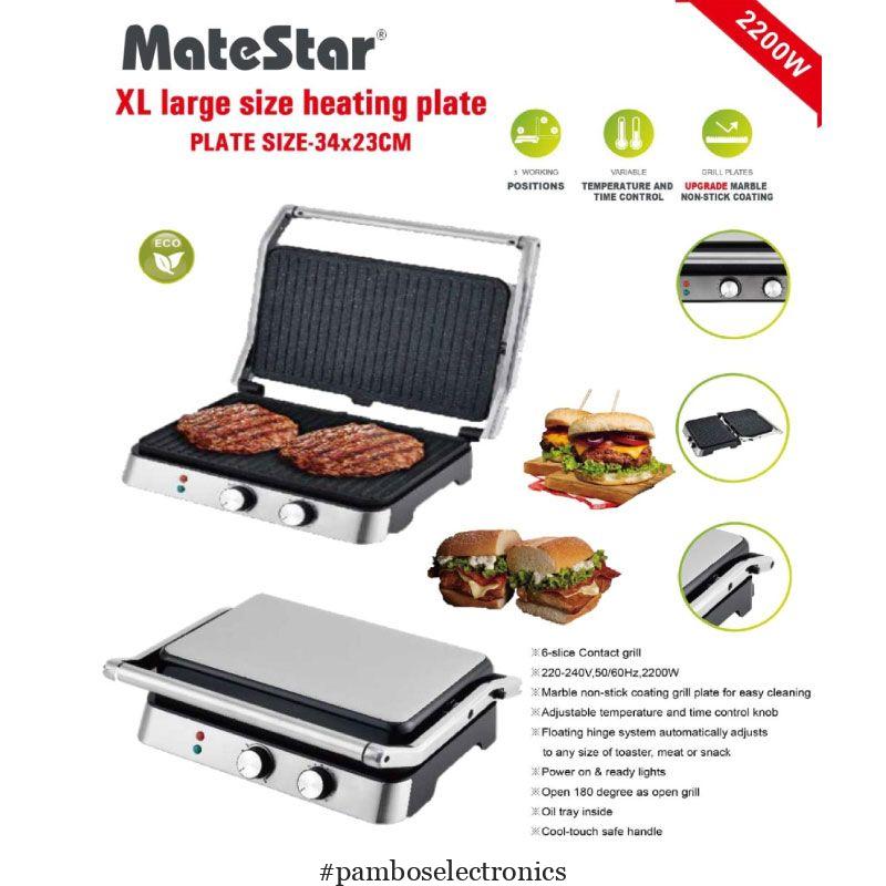 Matestar mat-5027gr sandwich 2200w contact griller
