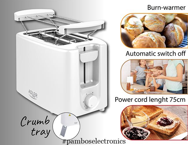 Adler ad 3223 toaster 2 slices