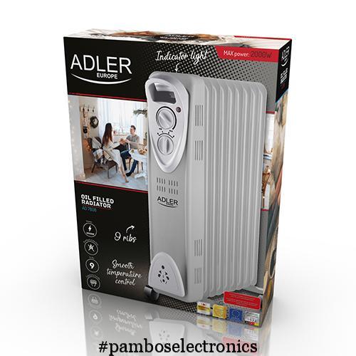 Adler ad 7808 oil-filled radiator 9 ribs 2000W