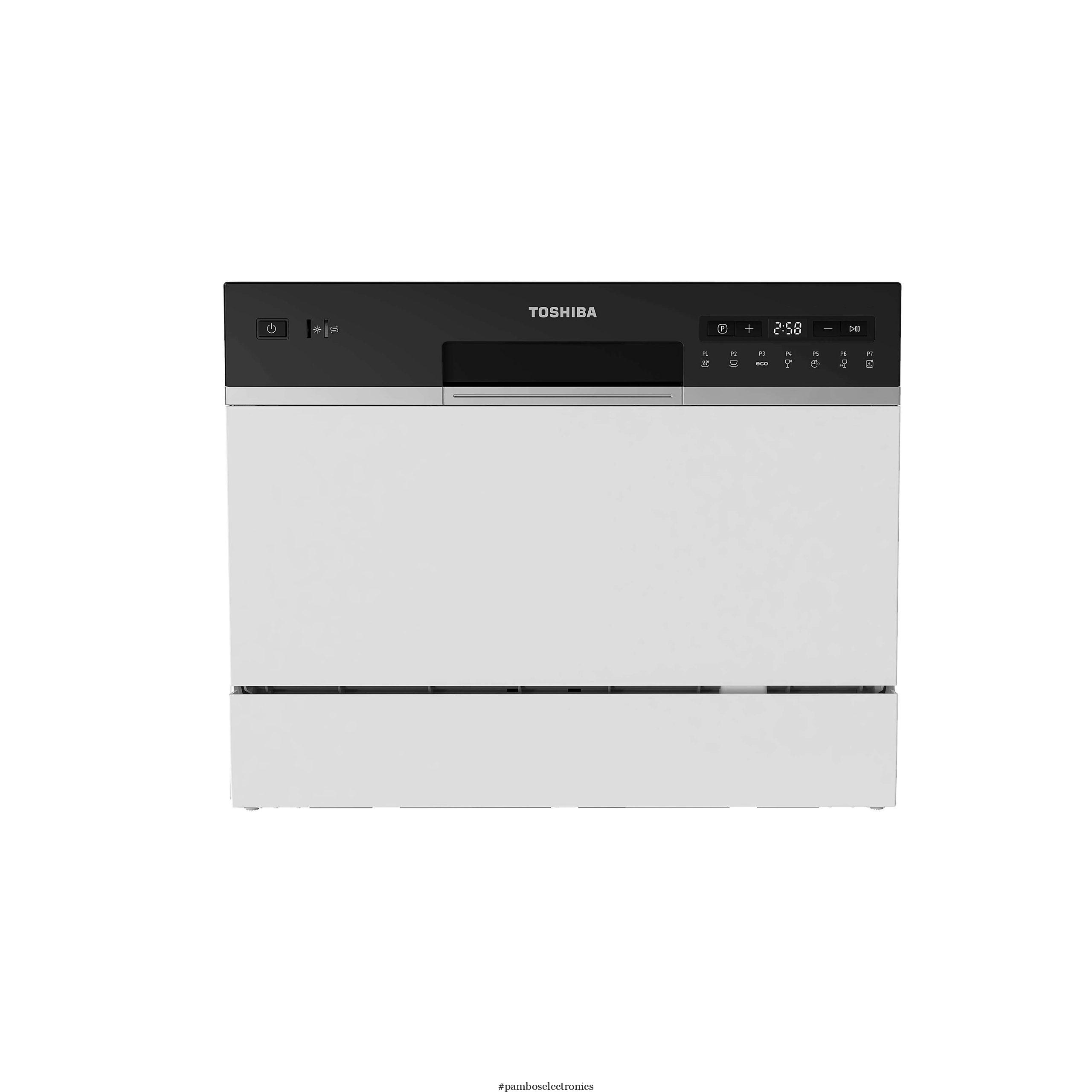 Toshiba DW-06T2 Compact Dishwasher 6 Place Settings, White
