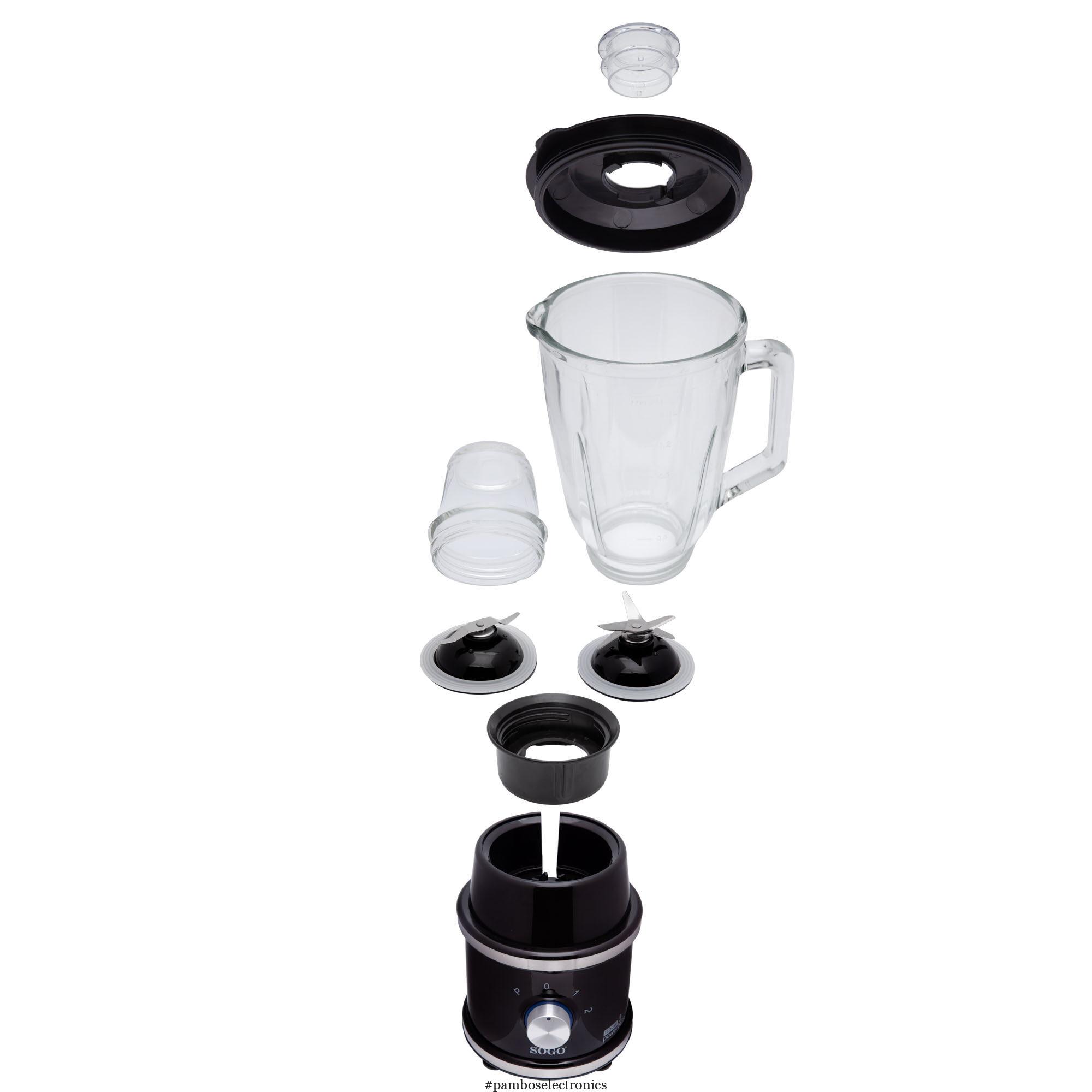 Sogo blender glass glass-1300w-1.5l ss-5545