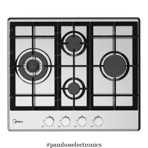 Midea MG60SM097AH1B-CY 4-Burner Built-In Gas Hob – Stainless Steel Surface
