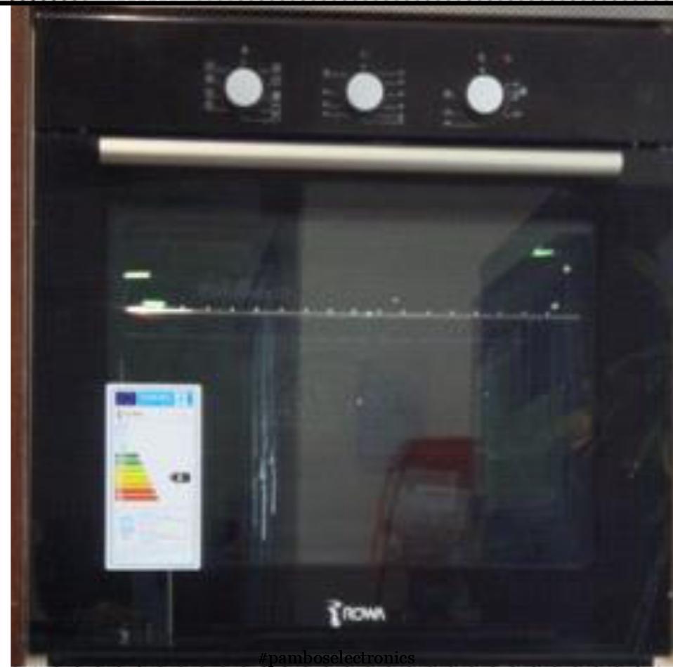 ROWA RW65BLKGLS Integrated Oven (65 Liters, 9 Cooking Programs, Black Glass)