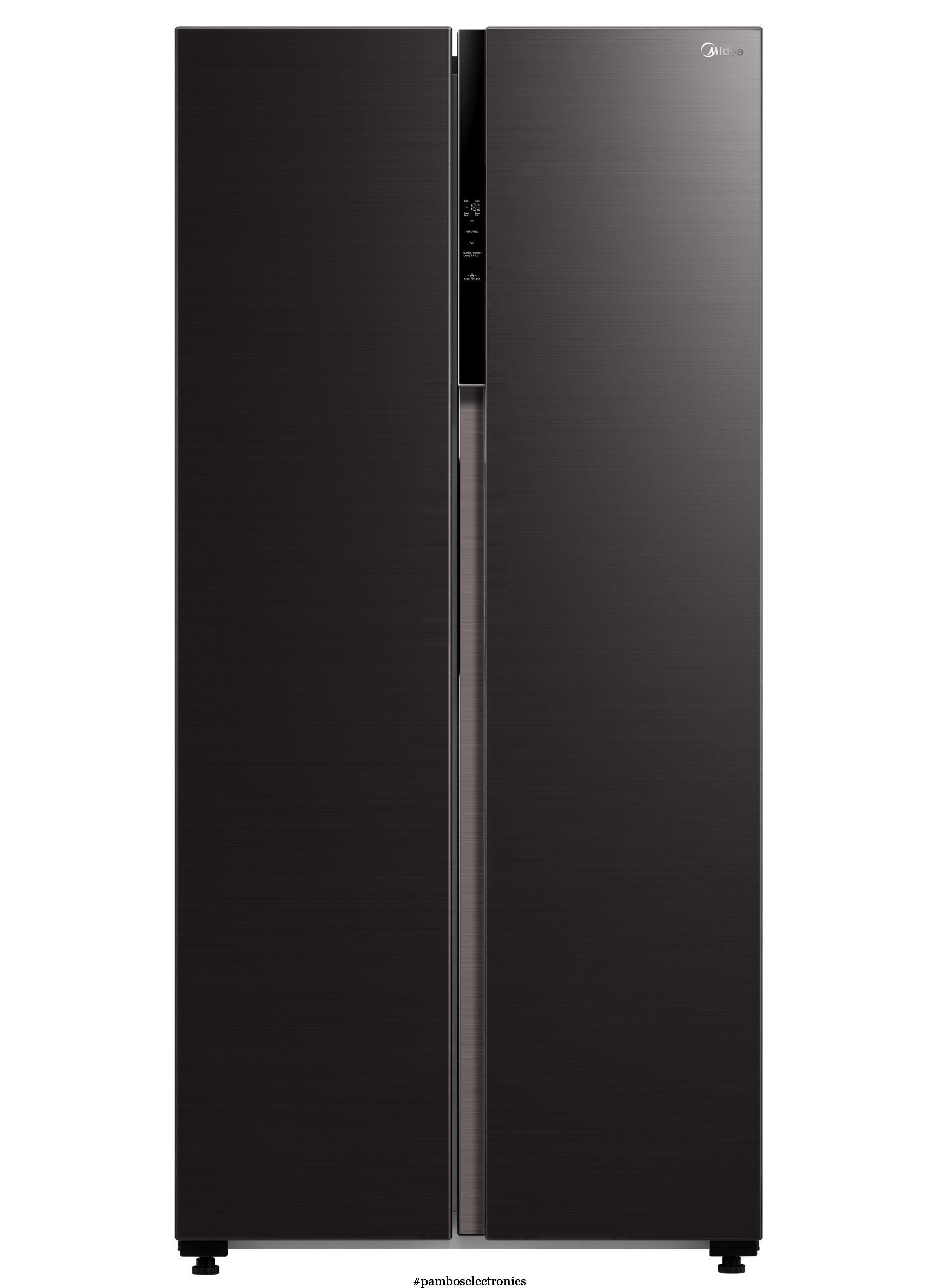 Midea Jazz Black Side-by-Side Refrigerator (MDRS619FIE28)