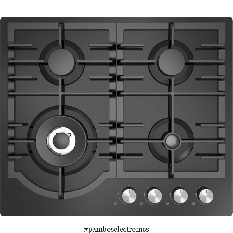 Midea 60G40ME096-GFT Gas Hob on Glass | 4-Burner Built-In Cooktop