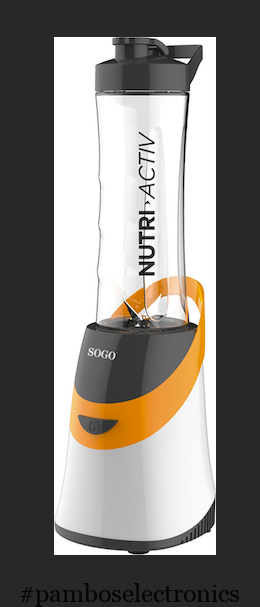 Sogo SS-5515-O – Blender 350W for Smoothies with Plastic Portable Container 600ml in Orange color,