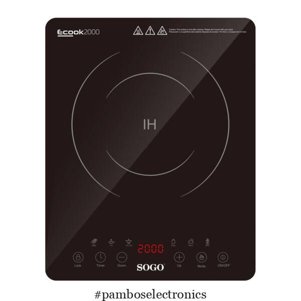 Sogo SS-10246 2000W Digital Portable Induction Cooker – Black
