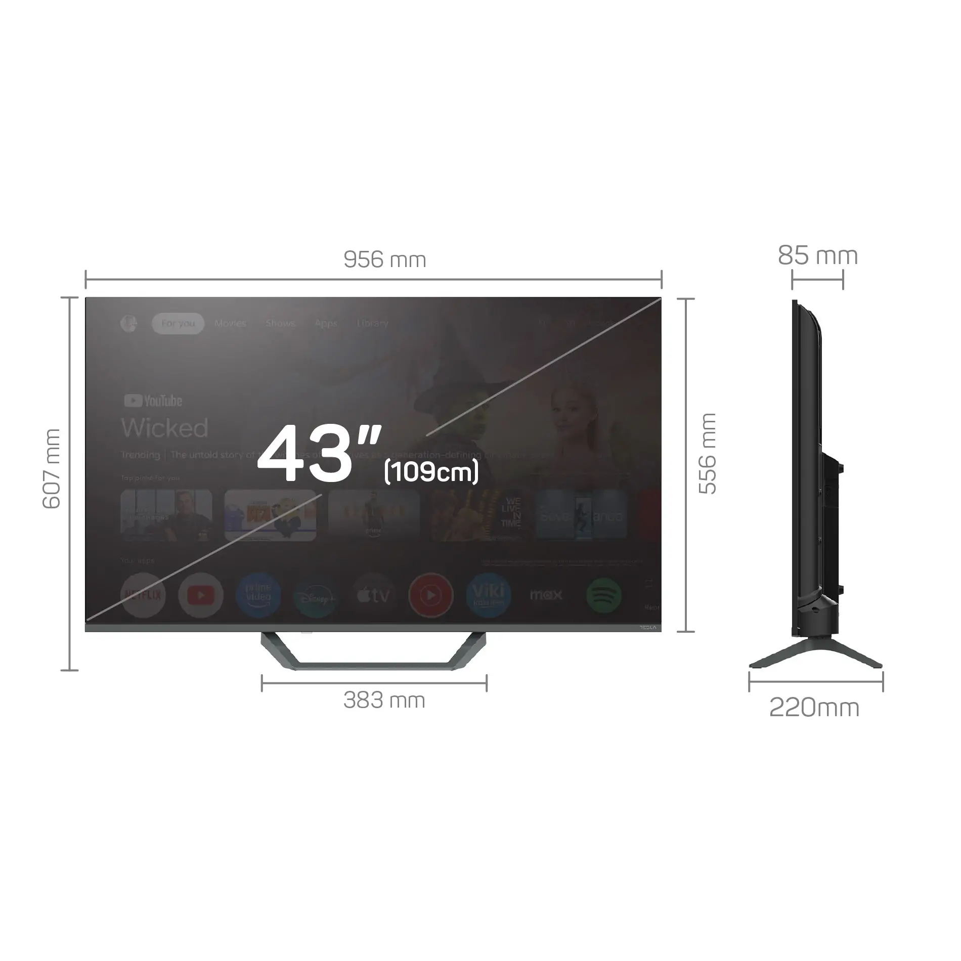TESLA QLED TV 43″ Q43E655GUS UHD GOOGLE TV