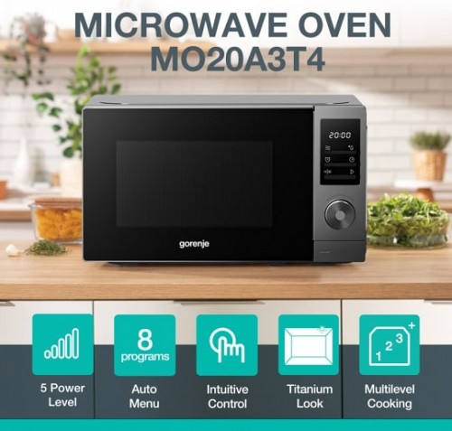 GORENJE MICROWAVE 20L WITH DIGITAL SCREEN MO20A3T4
