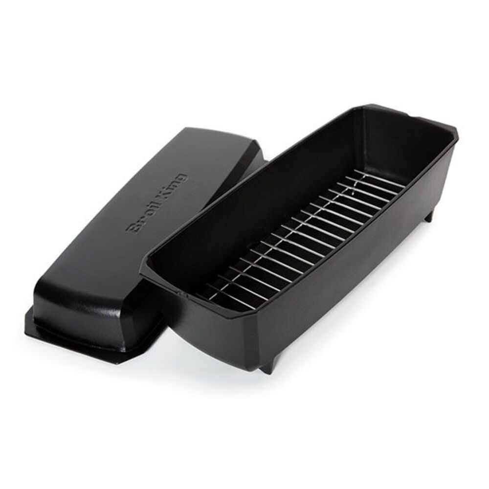 BROIL KING CAST IRON RIB ROASTER PAN WITH LID