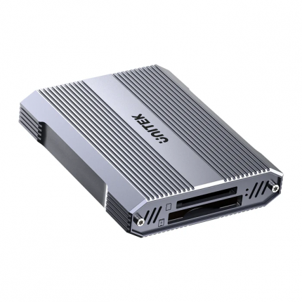 Unitek S1244C Card Reader with Magnet to Attach on Laptop/Phone + PD100W + 4K60Hz HDMI + Audio/Microphone