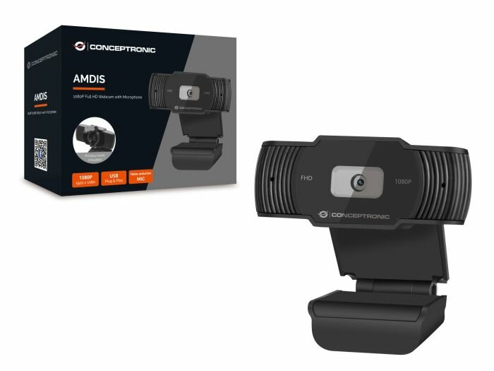Conceptronic 1080P Full HD Webcam with Microphone