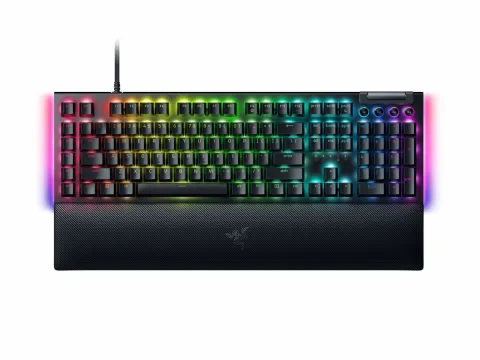 Razer Blackwidow V4 RGB Gaming Mechanical Keyboard Underglow Led Macro Green Clicky Switches