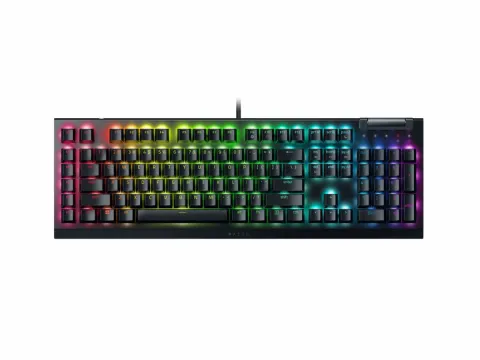 Razer Blackwidow V4 X RGB Gaming Mechanical Keyboard Macro Keys Green Clicky Switches