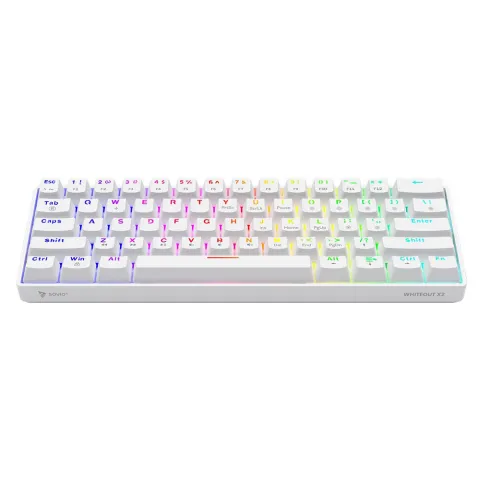 Savio Whiteout X2 Mechanical Gaming Keyboard With RGB Backlight With Red Keys