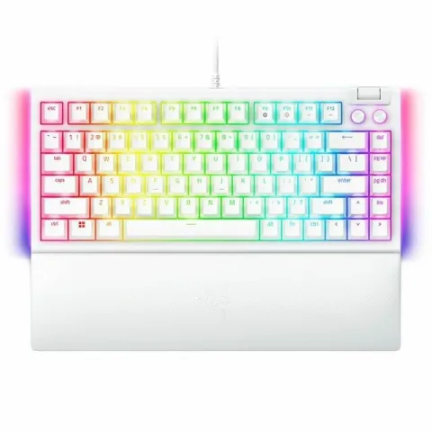 Razer Blackwidow V4 75% White Mechanical Rgb Gaming Keyboard Hot-swappable Orange Tactile Swit