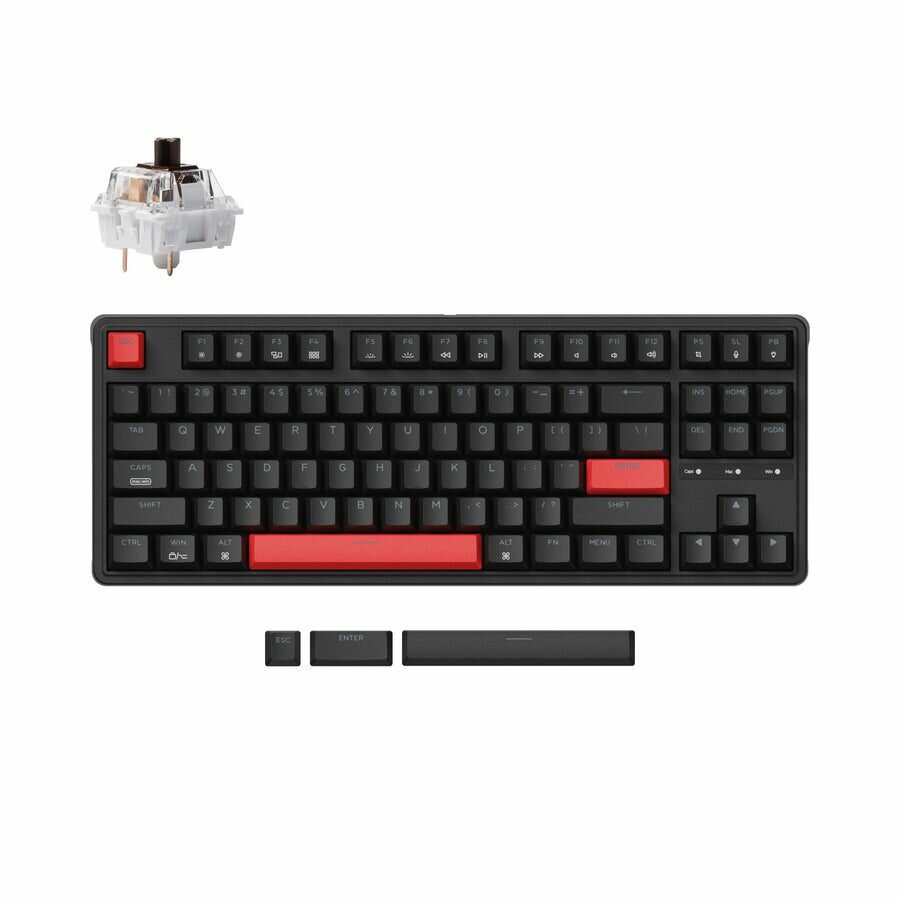Keychron C3 Pro (C3P-H3) QMK/VIA Mechanical Keyboard Brown Switch Hot Swappable 80% US Layout