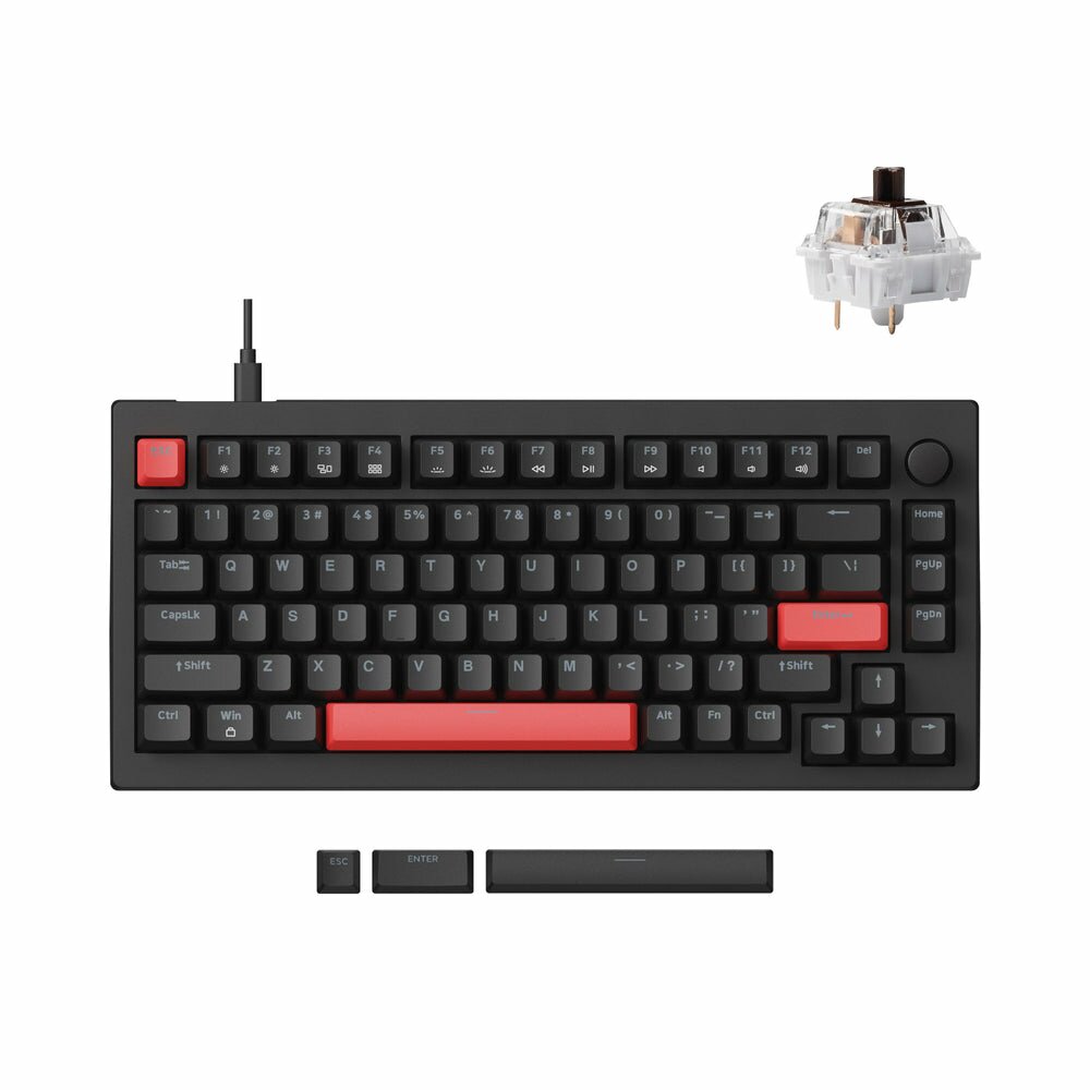 Lemokey X4 (X4-A1) QMK Wired Mechanical Keyboard 75% Red Switch US Layout