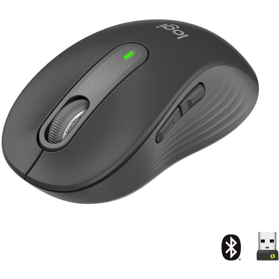 Logitech M650 Signature Bluetooth-Wireless Mouse Medium Garaphite