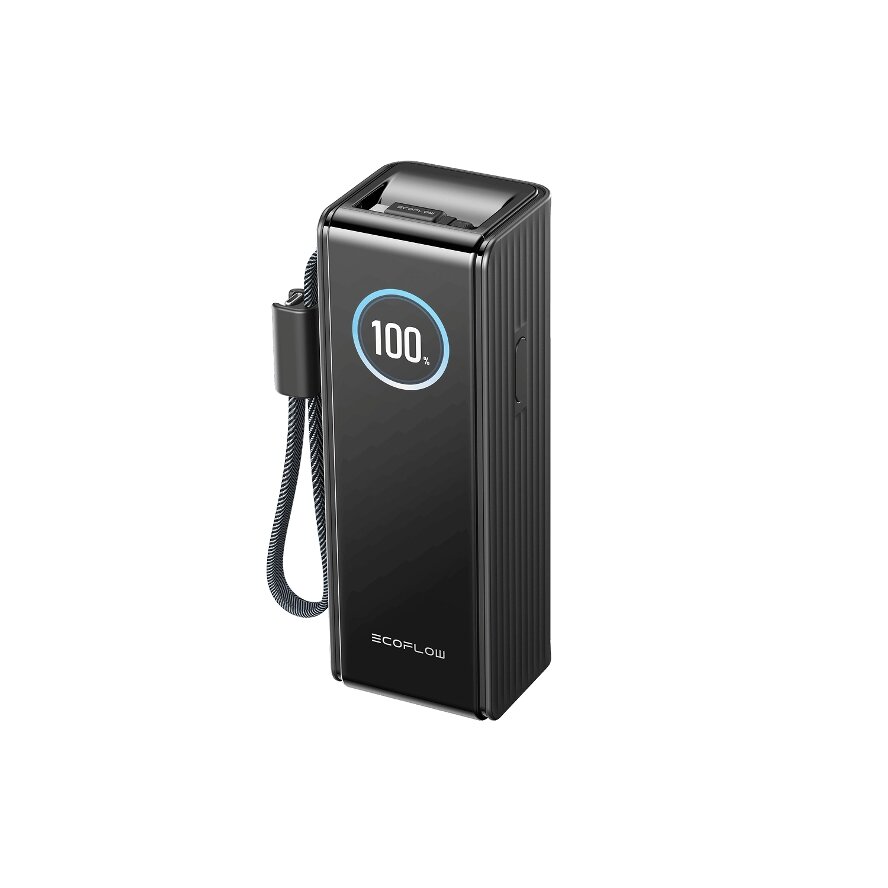 EcoFlow Charge Powerbank RAPID 25000mAh 170W + 100W Built-In & Retractable Cable Black