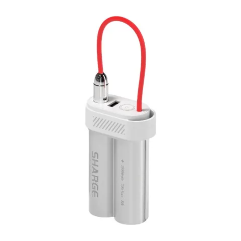 Sharge Pouch Mini 10.000mAh 30W Powerbank with Built-in USB-C White (YDD-SG-SX2- HUI)