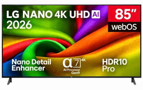 LG 85'' NANO 4K AI NU85 Smart TV 2026 85NU85CB6LA