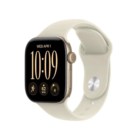 Apple Watch Series 12 2026 GPS 42mm Light Gold Aluminium Case with San