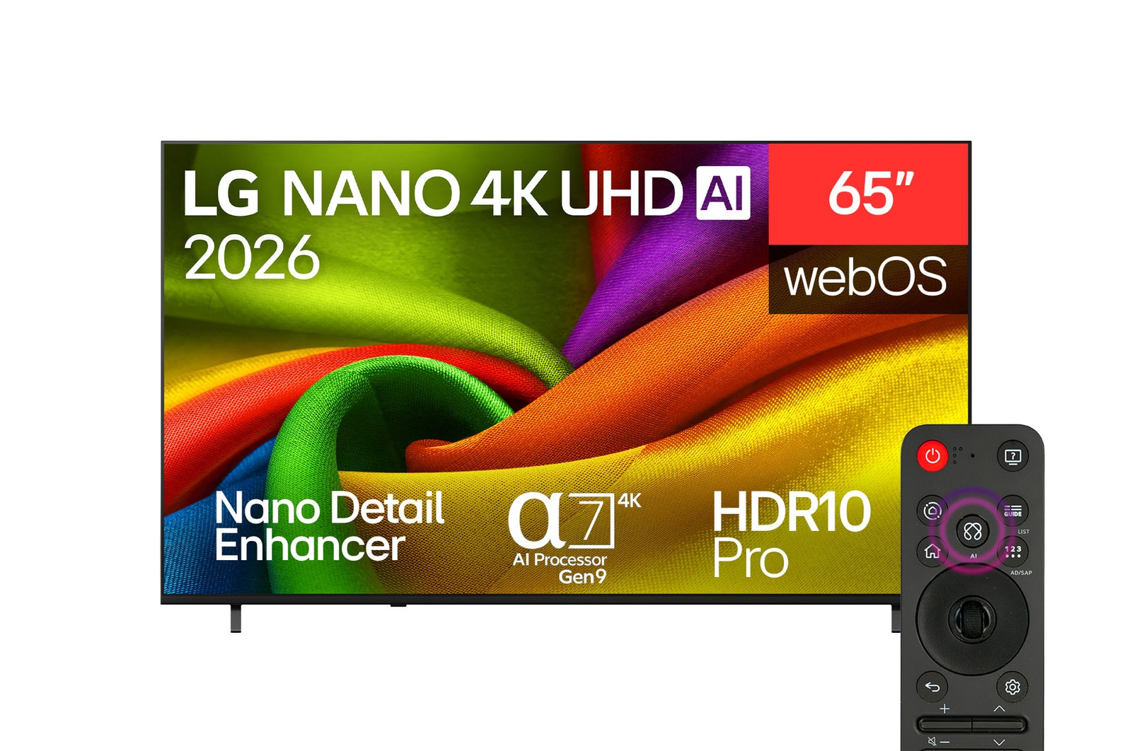 LG 65'' NANO 4K AI NU85 Smart TV 2026 65NU85CB6LA