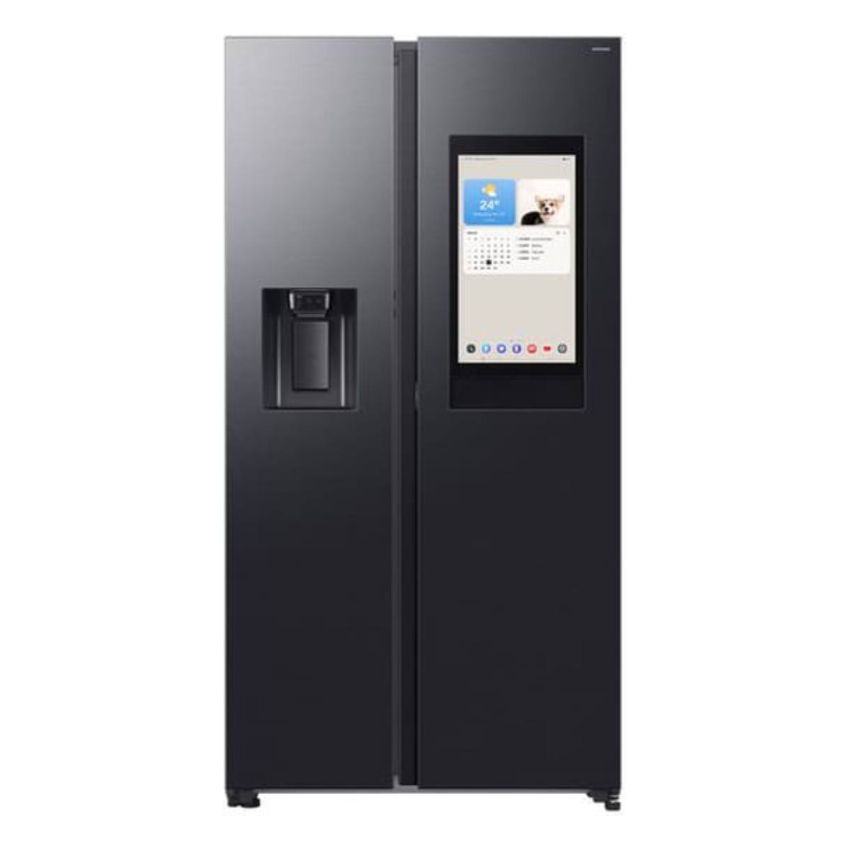 SAMSUNG RS90F66BEFEF Ψυγείο Ντουλάπα με Απευθείας Σύνδεση Νερού, Μαύρο