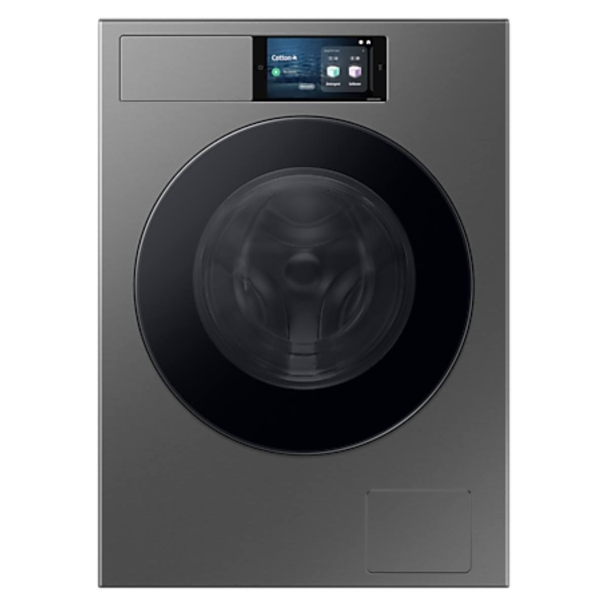 SAMSUNG WF90F09C4SU4 Πλυντήριο Ρούχων με Ατμό 9 kg, Inox Ασημί/Μαύρο