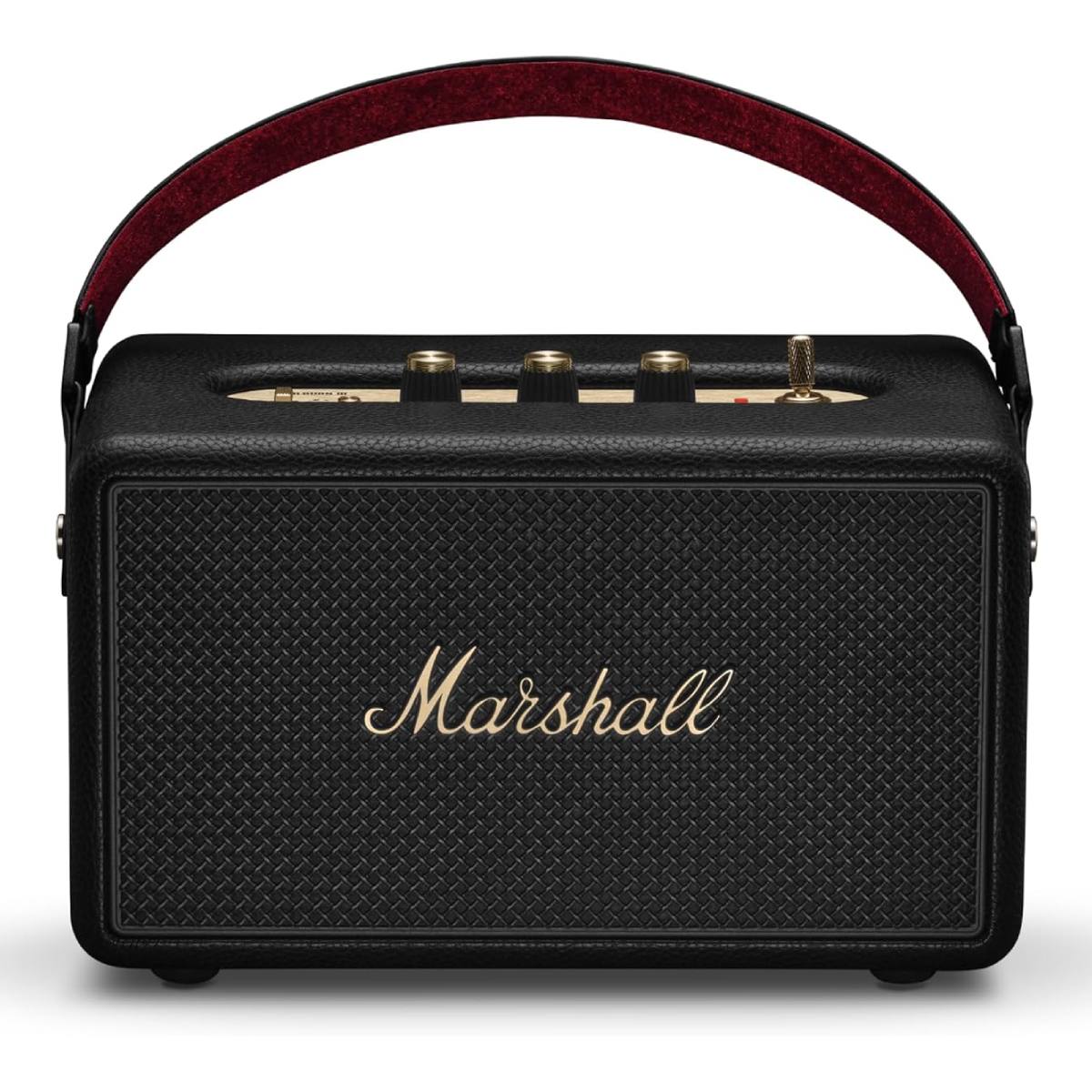 MARSHALL 1007443 Kilburn III Bluetooth Ηχείο, Μαύρο με Μπρούτζινες Λεπτομέρειες