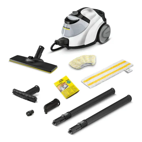 KARCHER SC5 EasyFix Iron Plug Ατμοκαθαριστής με Δυνατότητα Σύνδεσης Σίδερου Ατμού, Άσπρο