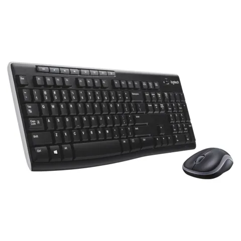 LOGITECH MK270 US Ασύρματο Πληκτρολόγιο με Ποντίκι, Μαύρο