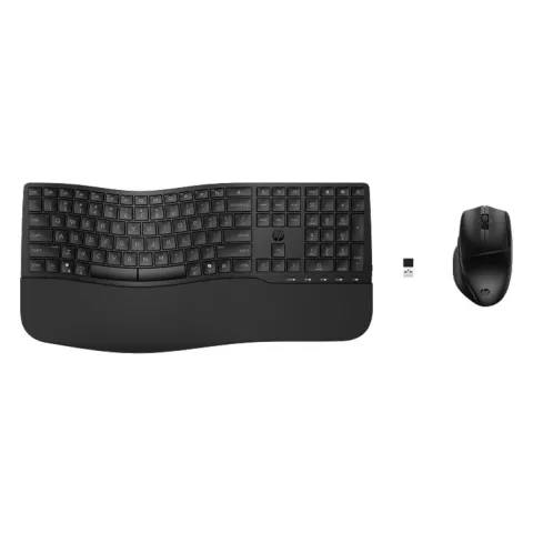 HP 680 Comfort Combo Διπλής Λειτουργίας Ασύρματο Πληκτρολόγιο με Ποντίκι, Μαύρο