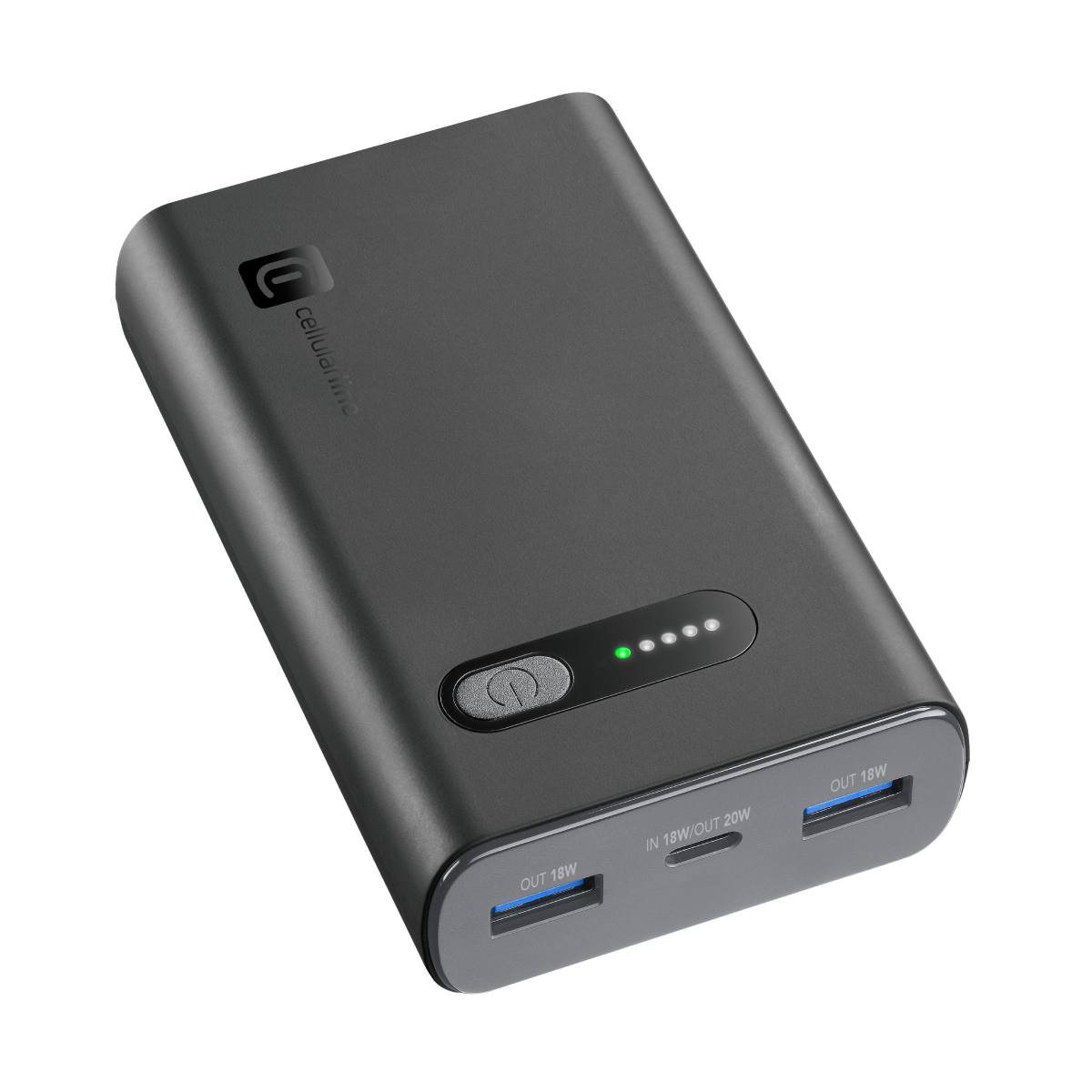 CELLULAR LINE Fast PD 10000 Φορητή Μπαταρία/Power Bank 20 Watts, Μαύρο
