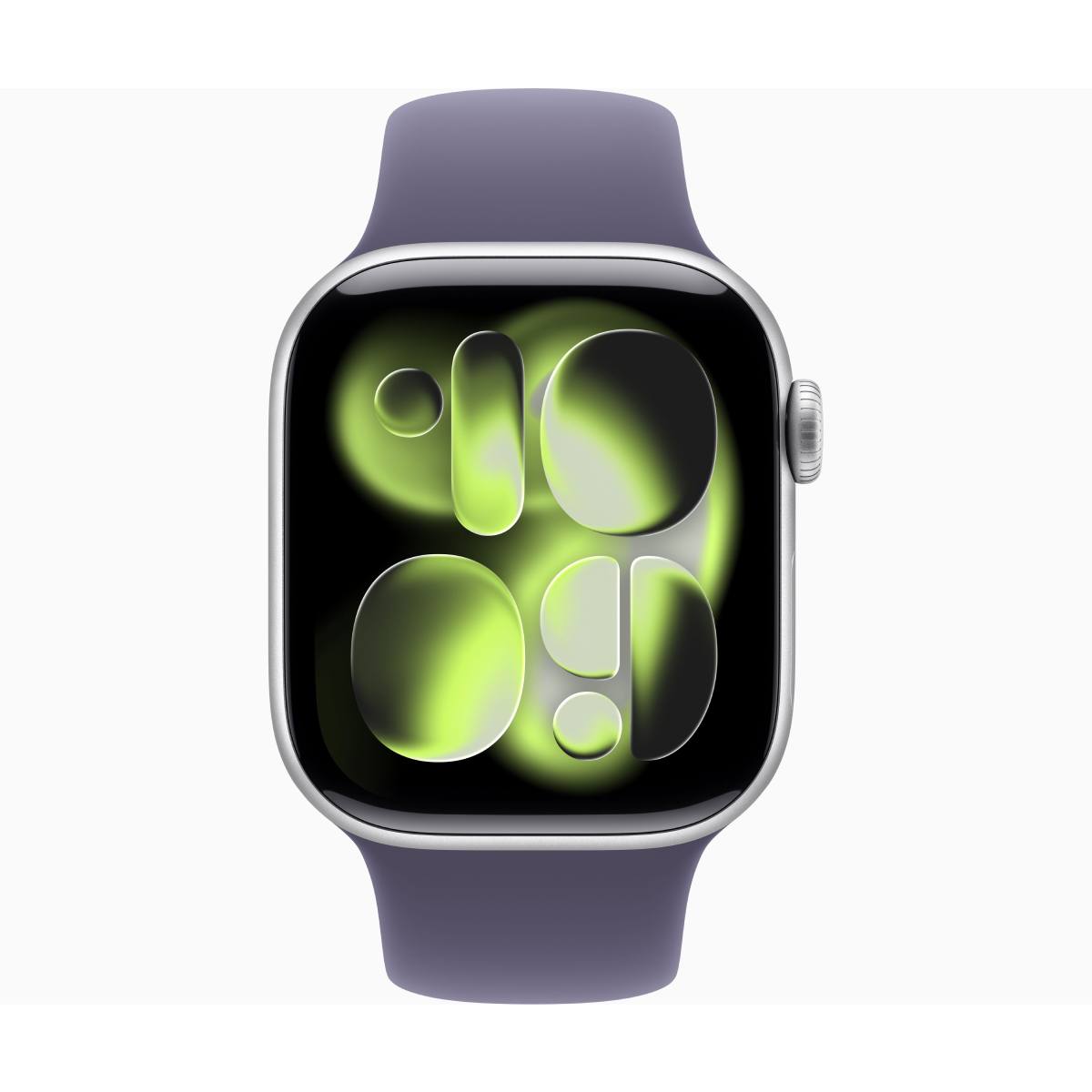 APPLE Smartwatch Series 11 GPS 46 mm, Ασημί Αλουμίνιο με Μωβ Λουράκι S/M