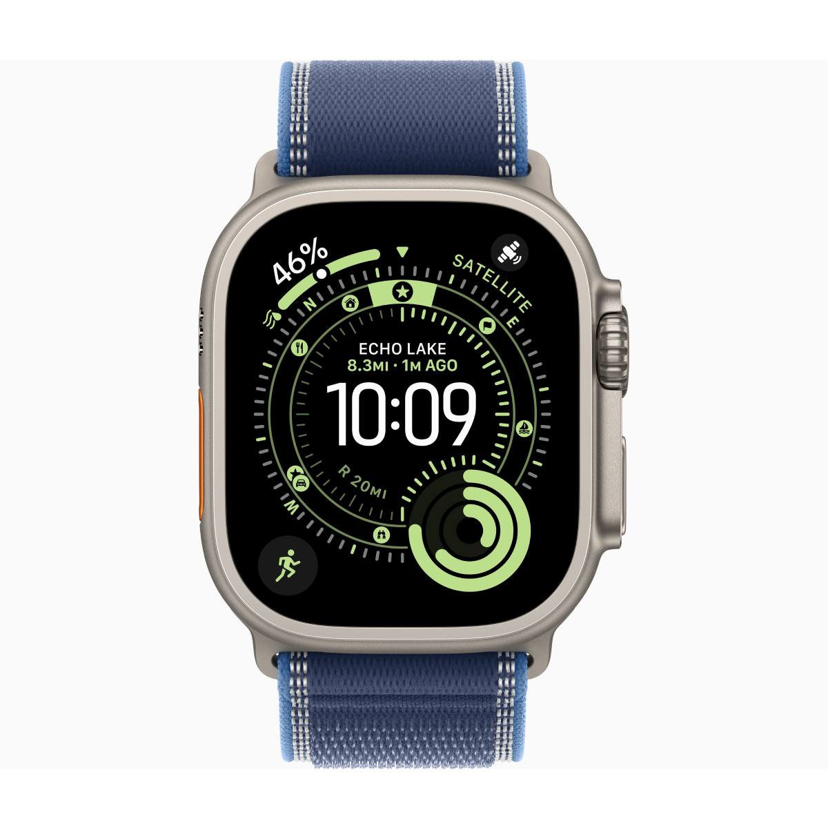 APPLE Smartwatch Ultra 3 GPS + Cellular 49mm, Φυσικό Τιτάνιο με Μπλε Λουράκι S/M