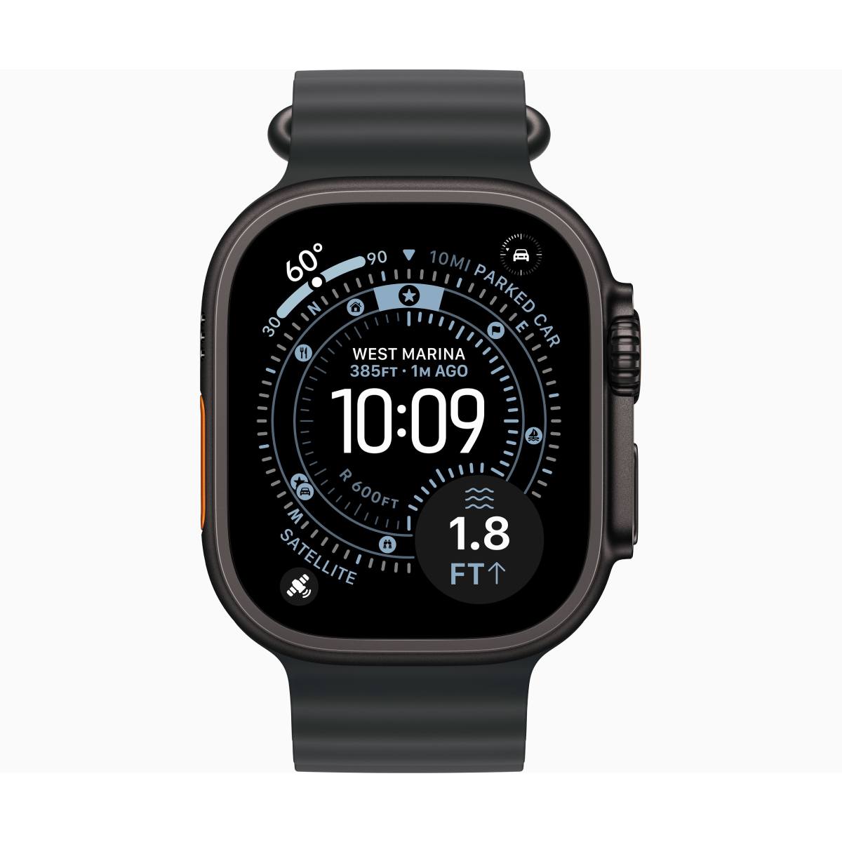 APPLE Smartwatch Ultra 3 GPS + Cellular 49mm, Μαύρο Τιτάνιο με Μαύρο Ocean Λουράκι