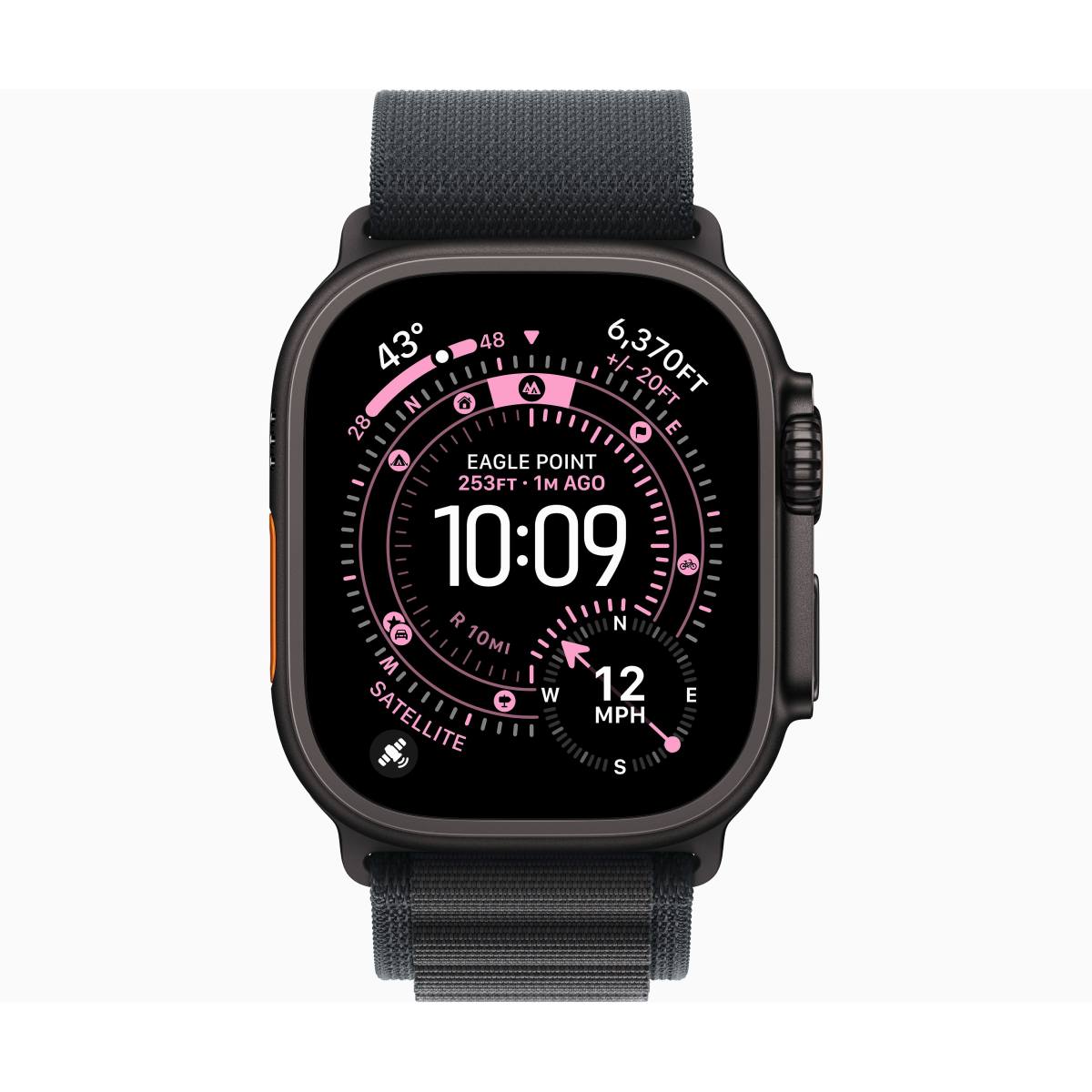 APPLE Smartwatch Ultra 3 GPS + Cellular 49mm, Μαύρο Τιτάνιο με Μαύρο Alpine Λουράκι Medium