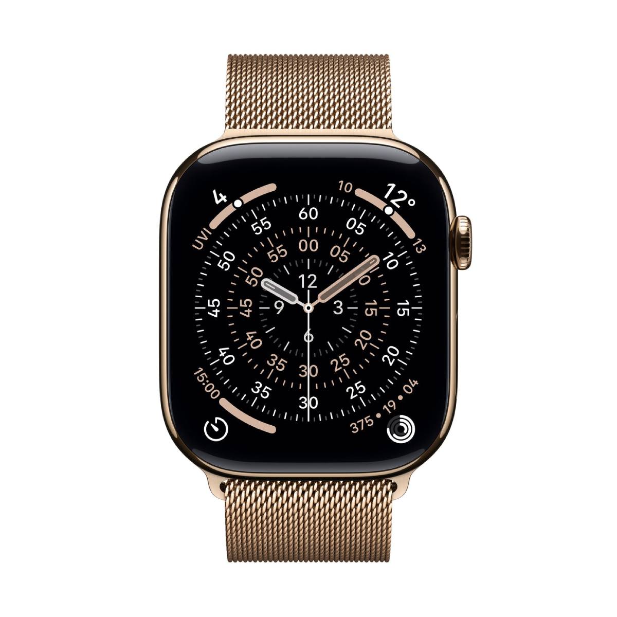 APPLE Smartwatch Series 11 GPS + Cellular 42 mm, Χρυσό Τιτανίου με Χρυσό Milanese Λουράκι