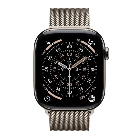 APPLE Smartwatch Series 11 GPS + Cellular 46 mm, Φυσικό Τιτανίου με Φυσικό Milanese Λουράκι S/M