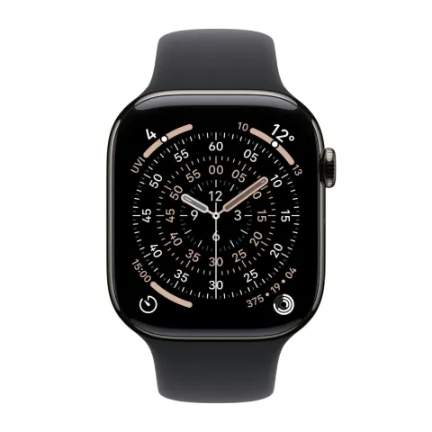 APPLE Smartwatch Series 11 GPS + Cellular 46 mm, Slate Τιτανίου με Μαύρο Αθλητικό Λουράκι M/L