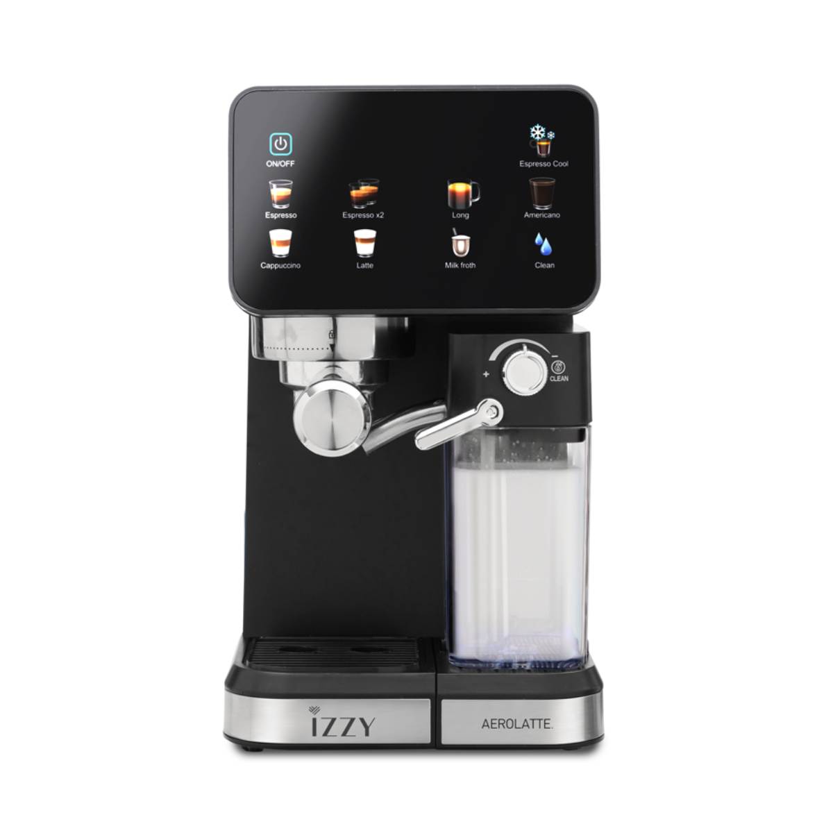 IZZY 224795 IZ-6020 Aerolatte Ημιαυτόματη Μηχανή Espresso, Μαύρο