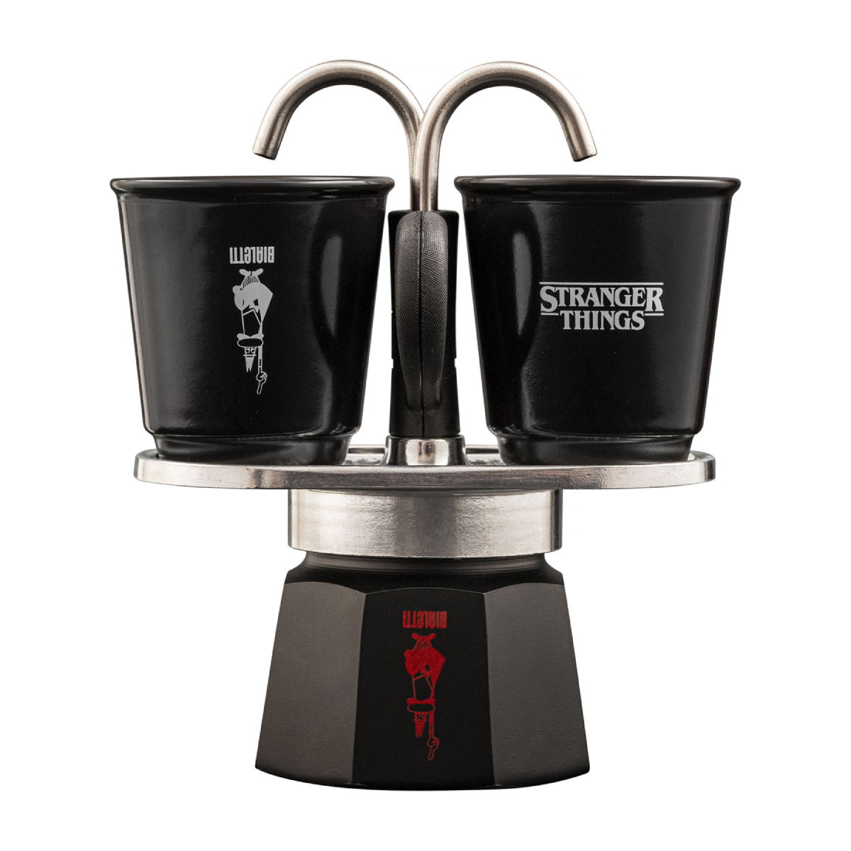 BIALETTI Set Mini Express Stranger Things Καφετιέρα Μόκας με 2 Φλιτζάνια