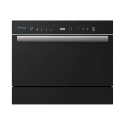 OMNYS TTD55BL Mini Ελεύθερο Πλυντήριο Πιάτων, Μαύρο Γυαλί