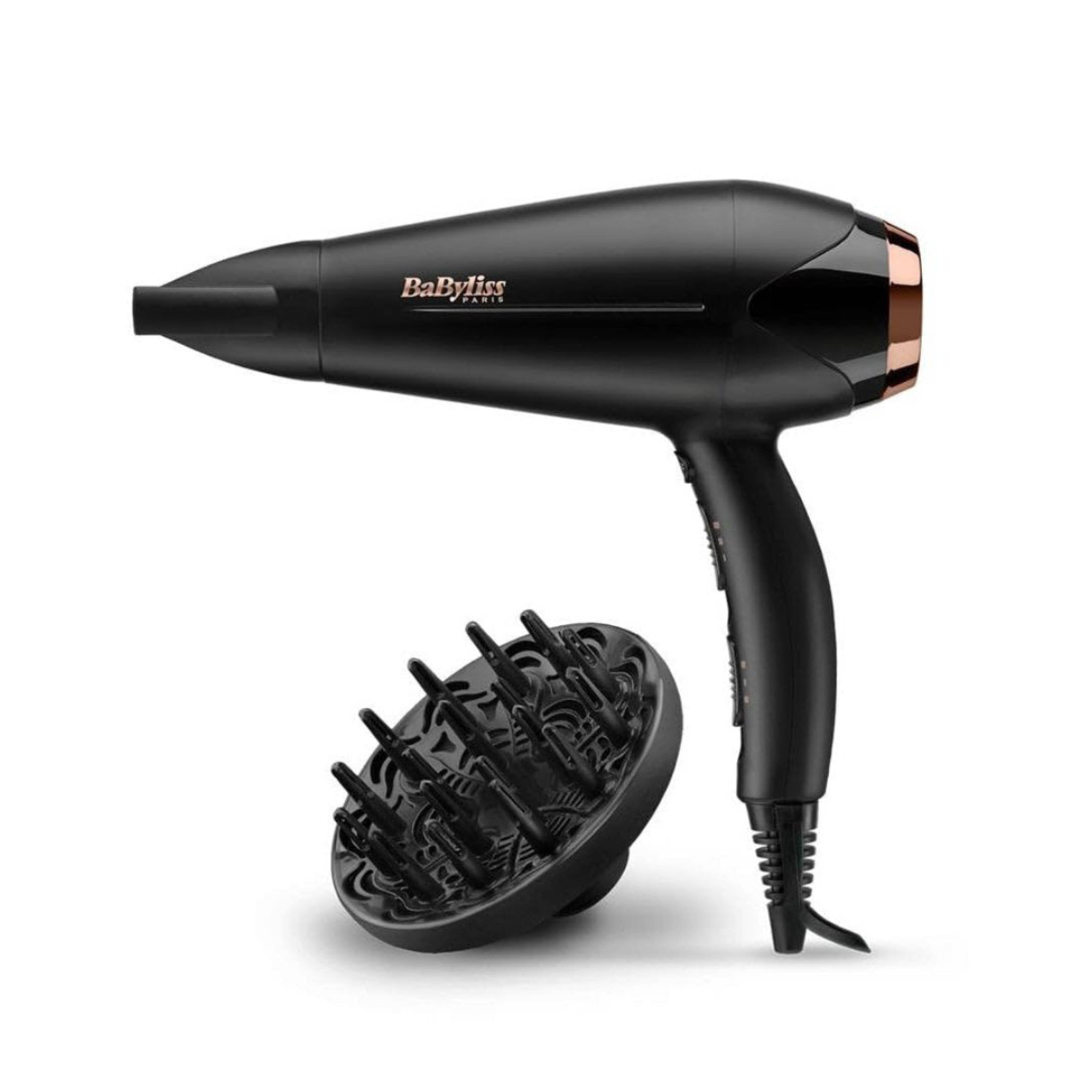 BABYLISS D570DE Turbo Shine Πιστολάκι Μαλλιών, Μαύρο/Ροζ Χρυσό