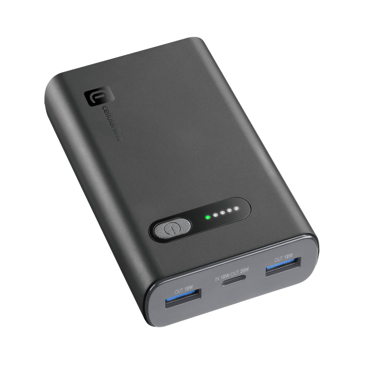 CELLULAR LINE Fast PD 10000 Power Bank Φορητή Μπαταρία 10.000 mAh, Μαύρο
