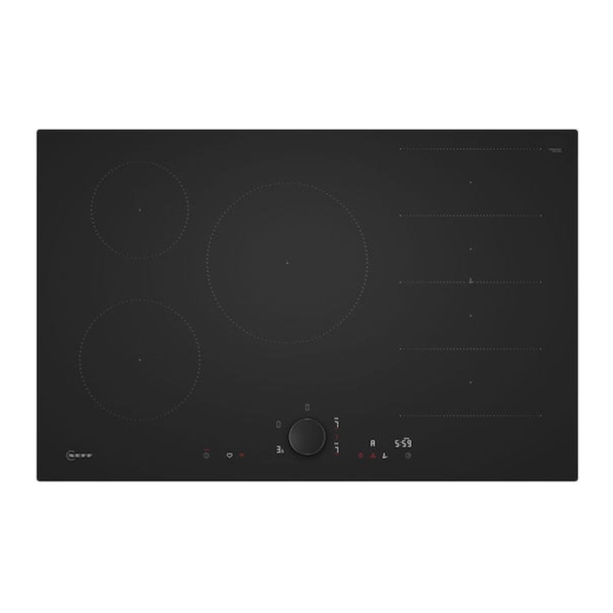NEFF T68NUV4A0 Flex Επαγωγική Εστία 80cm, Μαύρο Ματ