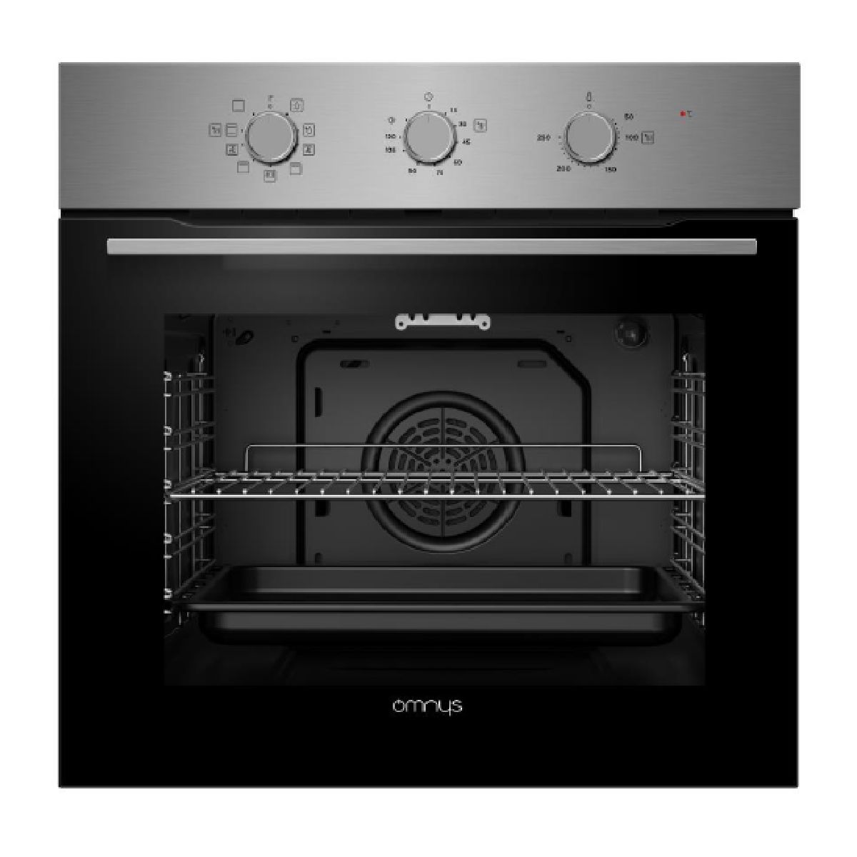OMNYS OV7009MRIN Εντοιχιζόμενος Φούρνος 70Lt, Inox