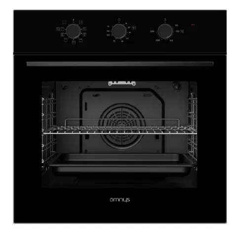 OMNYS OV7009MRBL Εντοιχιζόμενος Φούρνος 70Lt, Μαύρο Γυαλί